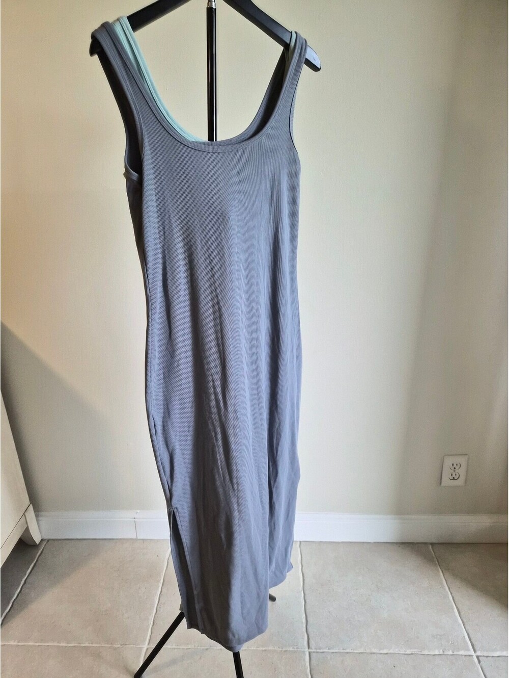 Frank And Oak Ribbed Tank Dress Set in Blue and Light Blue, Medium 0042